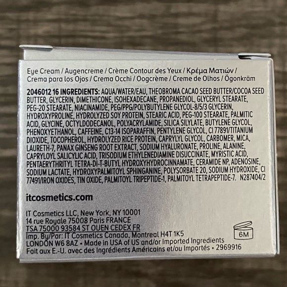 NEW - IT Cosmetics
Confidence in an Eye Cream Anti-Aging Peptide Eye Cream - Picture 4 of 5